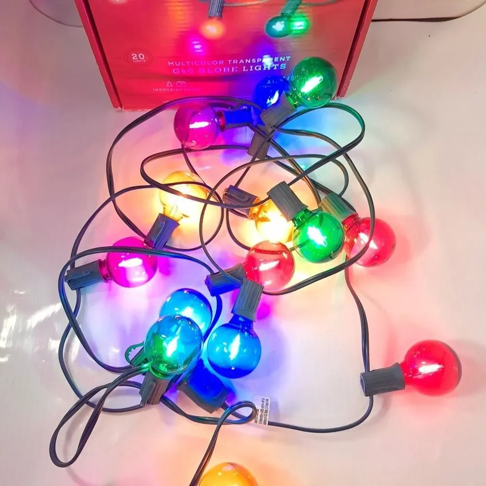 Wondershop Target G40 Globe Lights Multicolor transparent 20 lights Christmas
